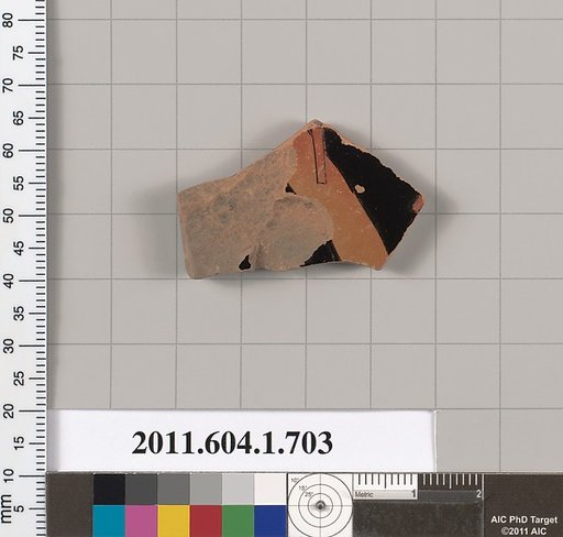 Terracotta fragment of a kylix (drinking cup)