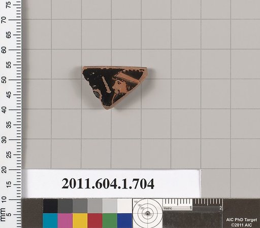 Terracotta rim fragment of a kylix (drinking cup)