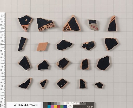 Terracotta fragments of kylikes (drinking cups)