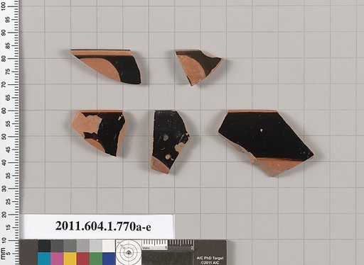 Terracotta rim fragments of kylikes (drinking cups)