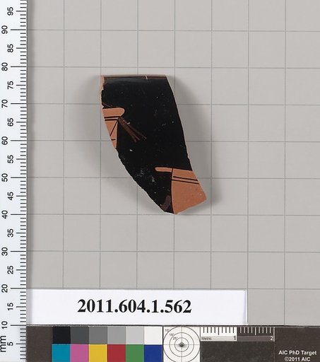 Terracotta rim fragment of a kylix (drinking cup)