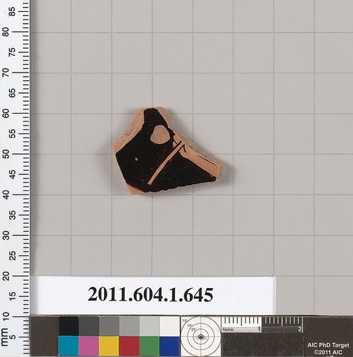 Terracotta fragment of a kylix (drinking cup)
