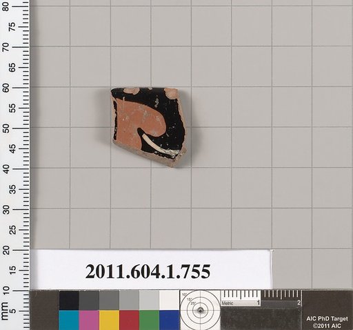 Terracotta rim fragment of a kylix (drinking cup)