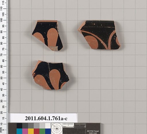 Terracotta fragments of kylikes (drinking cups)