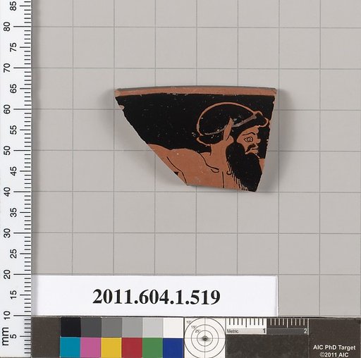 Terracotta rim fragment of a kylix (drinking cup)