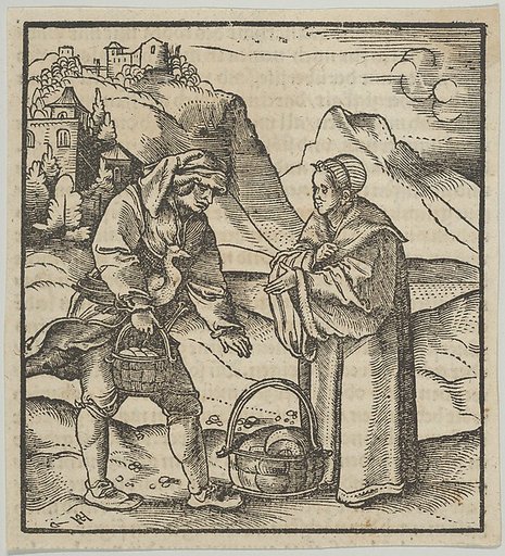 A Farmer and his Patron, from Hymmelwagen auff dem, wer wol lebt...