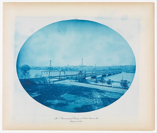 No. 201. U.S. Government Bridge at Rock Island, Illinois (High Water)