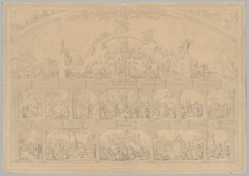 Preparatory Drawing for a Print Series on the History of Germany (Die Geschichte des deutschen Volkes in fünfzehn Bildern)