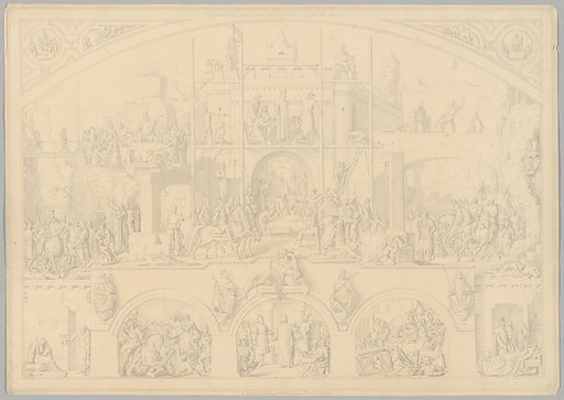 Preparatory Drawing for a Print Series on the History of Germany (Die Geschichte des deutschen Volkes in fünfzehn Bildern)