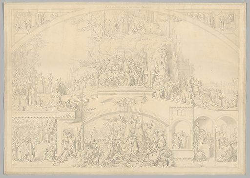 Preparatory Drawing for a Print Series on the History of Germany (Die Geschichte des deutschen Volkes in fünfzehn Bildern)