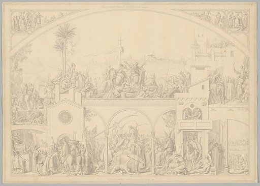 Preparatory Drawing for a Print Series on the History of Germany (Die Geschichte des deutschen Volkes in fünfzehn Bildern)