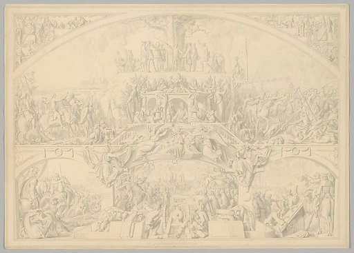 Preparatory Drawing for a Print Series on the History of Germany (Die Geschichte des deutschen Volkes in fünfzehn Bildern)