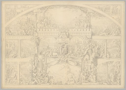 Preparatory Drawing for a Print Series on the History of Germany (Die Geschichte des deutschen Volkes in fünfzehn Bildern)