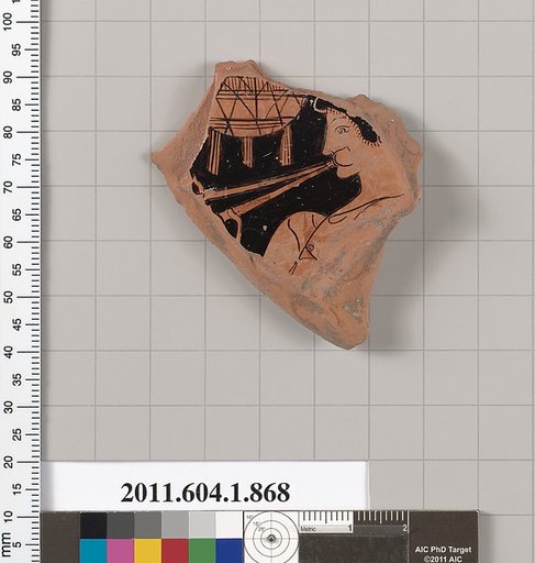 Terracotta fragment of a kylix (drinking cup)