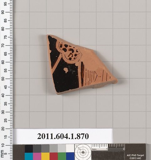 Terracotta fragment of a kylix (drinking cup)