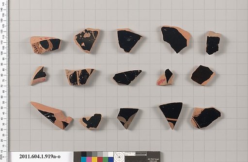 Terracotta fragments of kylikes (drinking cups)