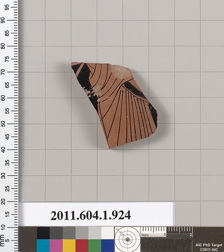 Terracotta fragment of a kylix (drinking cup)