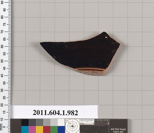 Terracotta fragment of a kylix (drinking cup)
