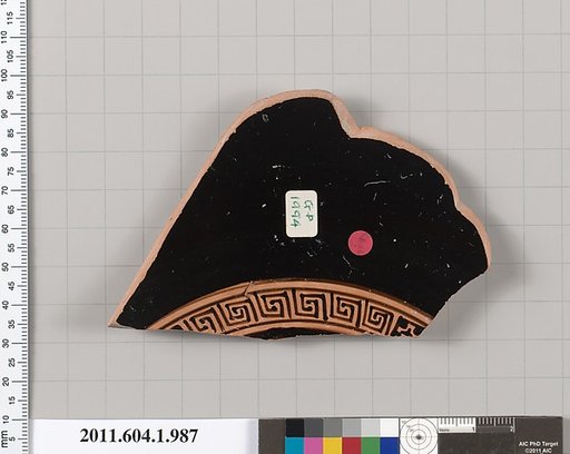 Terracotta fragment of a kylix (drinking cup)