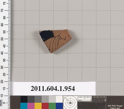 Terracotta fragment of a kylix (drinking cup)