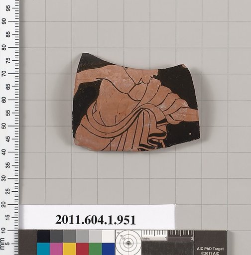 Terracotta fragment of a kylix (drinking cup)