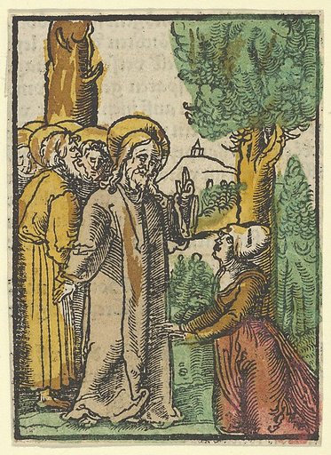 Christ and the Woman Issuing Blood, from Das Plenarium