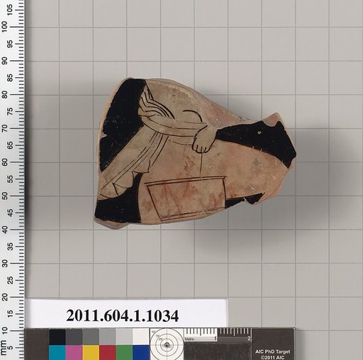 Terracotta fragment of a kylix (drinking cup)