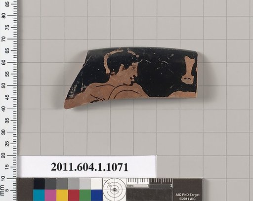 Terracotta rim fragment of a kylix (drinking cup)