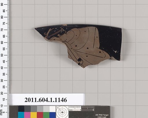 Terracotta rim fragment of a kylix (drinking cup)