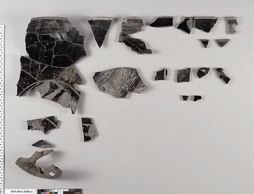Terracotta fragments of a kylix (drinking cup)