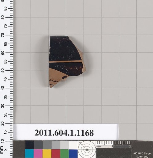 Terracotta rim fragment of a kylix (drinking cup)
