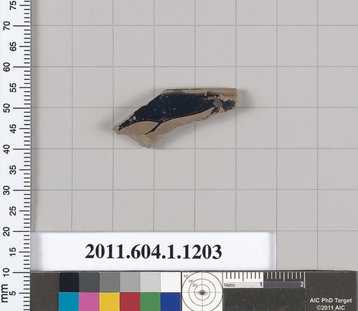 Terracotta rim fragment of a kylix (drinking cup)