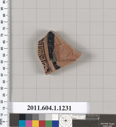 Terracotta fragment of a kylix (drinking cup)