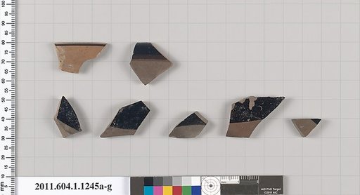 Terracotta fragments of kylikes (drinking cups)