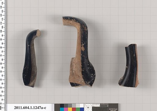 Terracotta fragments of kylikes (drinking cups)