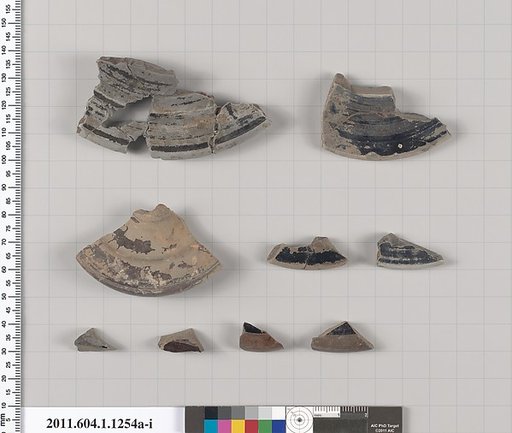 Terracotta fragments of kylikes (drinking cups)