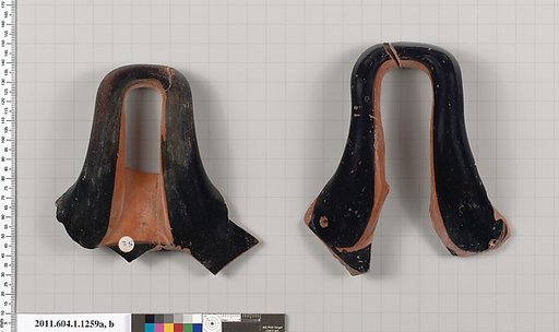 Terracotta fragments of kylikes (drinking cups)