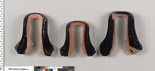 Terracotta fragments of kylikes (drinking cups)