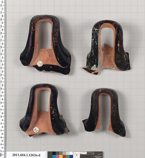 Terracotta fragments of kylikes (drinking cups)