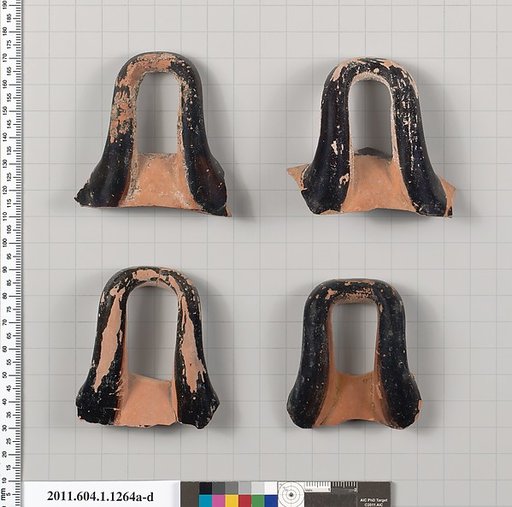 Terracotta fragments of kylikes (drinking cups)