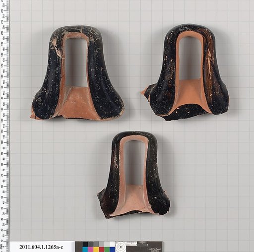 Terracotta fragments of kylikes (drinking cups)
