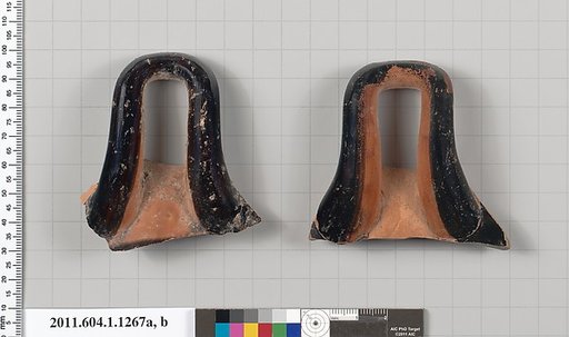 Terracotta fragments of kylikes (drinking cups)