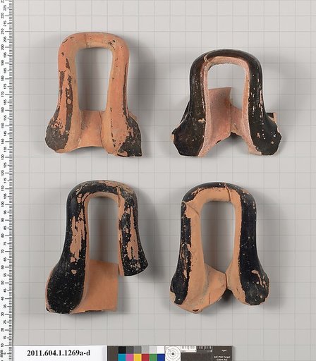 Terracotta fragments of kylikes (drinking cups)