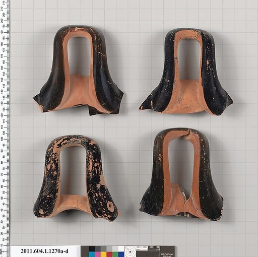 Terracotta fragments of kylikes (drinking cups)