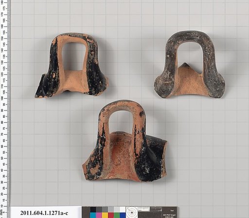 Terracotta fragments of kylikes (drinking cups)