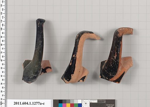 Terracotta fragments of kylikes (drinking cups)