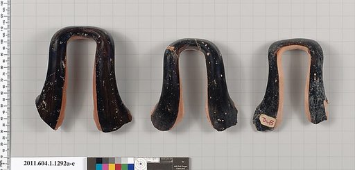 Terracotta fragments of kylikes (drinking cups)