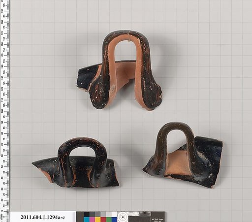 Terracotta fragments of kylikes (drinking cups)