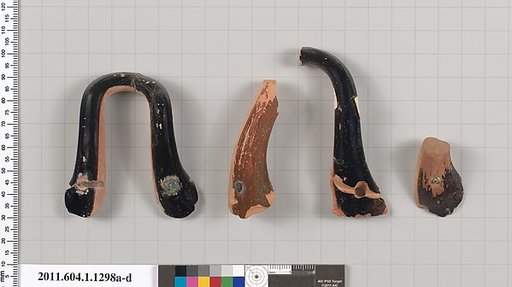 Terracotta fragments of kylikes (drinking cups)