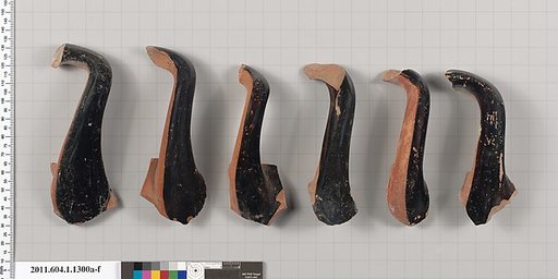 Terracotta fragments of kylikes (drinking cups)